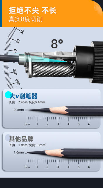 DAV pencil sharpener large v sketch art dedicated V5V6 pencil sharpener small v sketch pencil sharpener multi-function detail 8