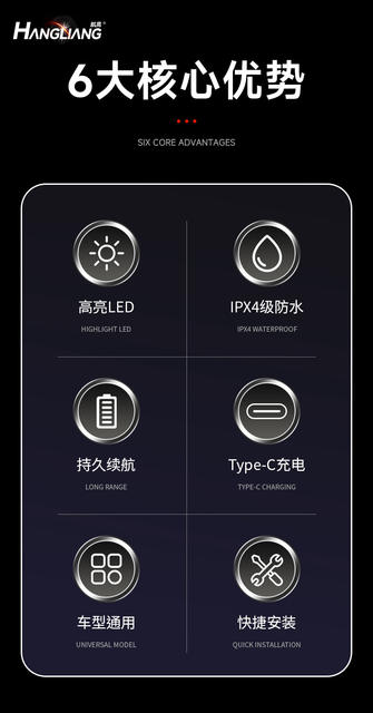 Bicycle Night Cycling Light Lighting Headlight Brake Warning Mountain Road Bicycle Rear Tail Light Cycling Equipment Accessories detail 2