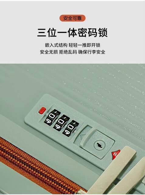 Luggage Wide Trolley 2025 New Explosion-Proof Zipper Boarding Case Trolley Case Large Capacity Suitcase Password Box detail 9