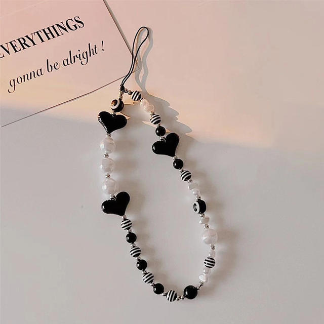 New Cross-Border Sweet Style Phone Lanyard with Fresh Beaded Design, Personalized Phone Chain, Ccd Camera Portable Accessory detail 8