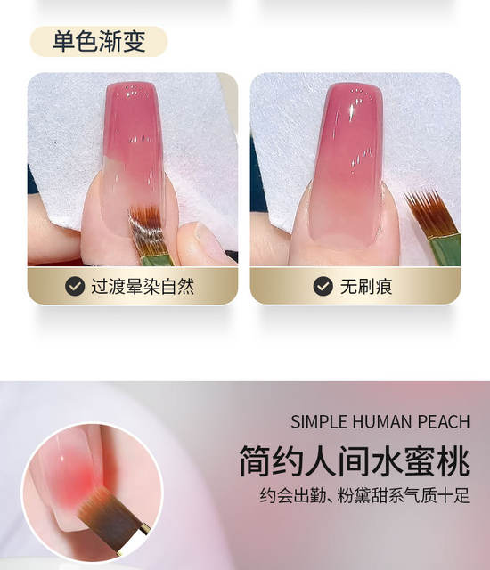 Rs Widened Encrypted Golden Manicure Sweep Pen Soft and Not Easy to Explode and Smudge Gradient Pen Flower Pen Graffiti Petal Pen detail 11