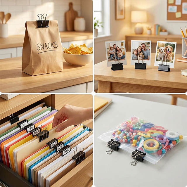In-Stock Bulk Colored Long-Tail Clips for Document Binding, Loose-Leaf Folders, Office Metal Binder Clips, Student Stationery, and Test Paper Clips detail 9