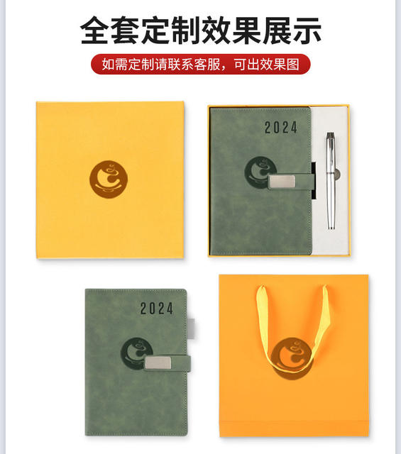 Business A5 Sheepskin Notebook Custom Gift Box Set Office Notepad Souvenir Gift Diary Notebook Customization detail 4