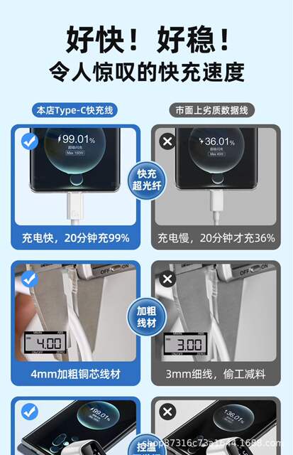 Spot Wholesale Typec6A Mobile Phone Data Cable 5A Suitable for Huawei Super Fast Charging 66W Charging Cable 100W120W detail 1