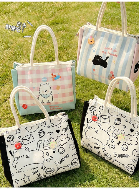 Lunch Box Tote Bag, Insulated and Portable, Lunch Bag for Elementary School Students, Lunch Bag for Office Workers, Thickened Aluminum Foil, High-Looking Lunch Bag detail 2
