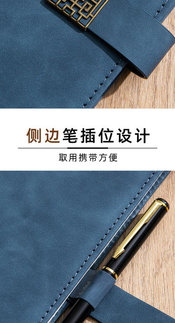 A5 Notebook Customizable with Logo Printing, Thickened with Snap Closure, Business Office Notebook, Soft Leather Surface, Wholesale detail 6