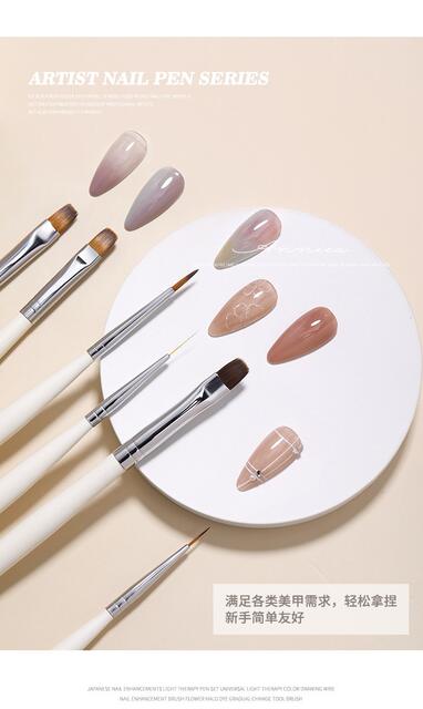 Ennis Japanese-Style Artist Nail Art Brush Set for Line Drawing, Painting, Phototherapy, Gradient Brushes for Nail Salons detail 10