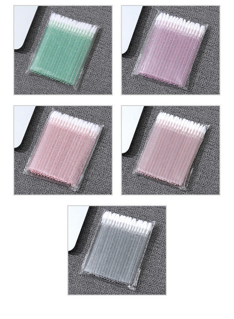 Cross-Border 50 Crystal Rod Solid Lip Brush Cotton Swab Stick Lip Glaze Blending Brush Makeup Tool Convenient Lipstick Brush Wholesale detail 9