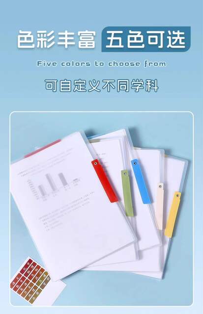 A3 Upgraded Pull Rod Folder Side Opening Rotating Test Paper Storage A4 Transparent Pull Rod Student-Specific Folder detail 4