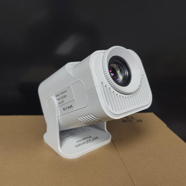Cross-Border Original Factory Hy320 Mini Android 14 High-Brightness Gimbal Projector for Home Bedroom Smart Portable Use detail 1