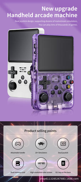 1g Running Cross-Border New Model R36S Open-Source Handheld Game Console Retro Gba Arcade Classic Fc Arcade Portable Psp detail 7