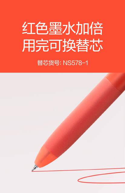 Deli Ns565 Three-Color Retractable Pen 0.5mm Multi-Color Model for Students to Take Notes with Blue and Red Pens for Marking Mistakes detail 6