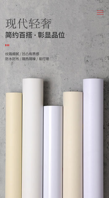 White Self-Adhesive Thickened Waterproof and Moisture-Proof Wallpaper for Covering Wall Imperfections, White Wall Stickers detail 10