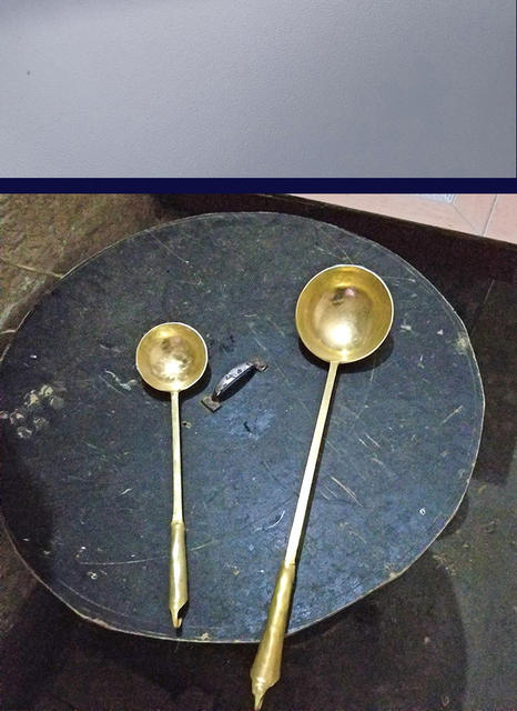 Household Large Brass Spoon Copper Shovel Buns Shovel Copper Rice Spoon Soup Spoon Old Copper Spoon Vintage Restaurant Copper Kitchenware detail 6