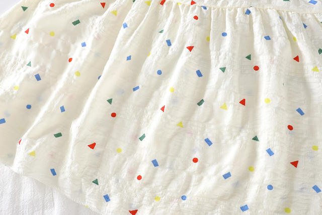 Summer New Dress for Girls, Cloud Cotton, Small Flying Sleeves, Sweet Dress, Stylish Floral Dress detail 10