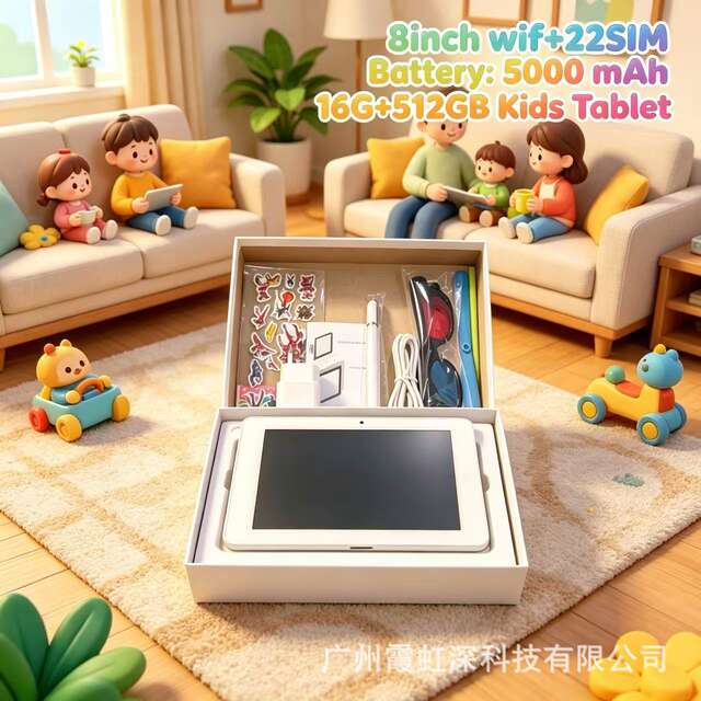 Export 7Inch Kids Tablet Pc Android7.1 Anti-Fall and Explosion-Proof Tablet Tab