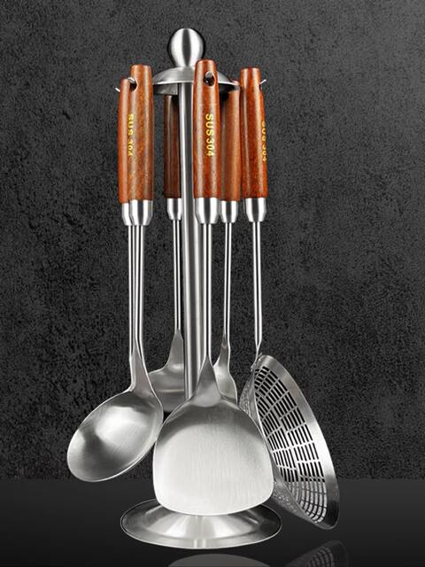 304 Stainless Steel Kitchen Utensil Set Cooking Spatula Kitchen Spatula Full Set of Household Spatula Seven-Piece Set of Cookware detail 2