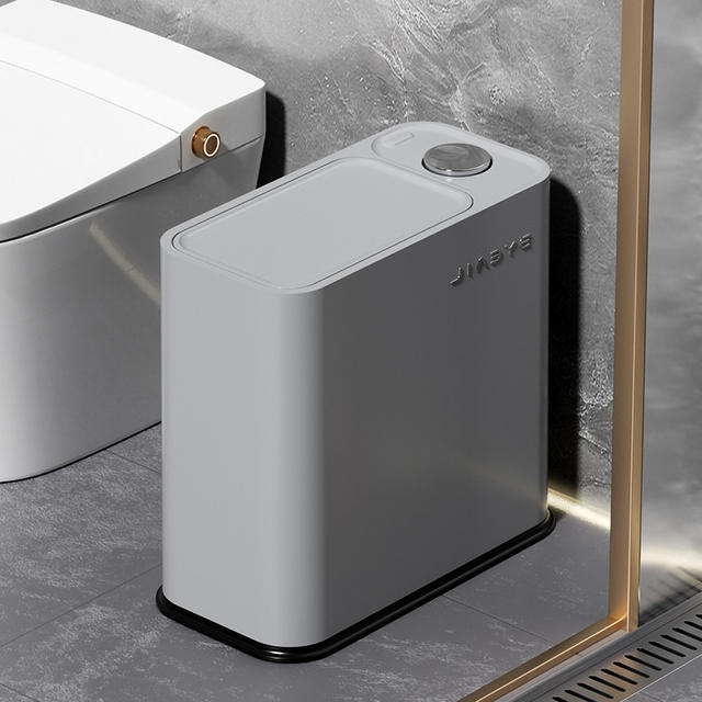 Light Luxury Narrow Slit Press Trash Can Bathroom Large Capacity Paper Basket with Lid Living Room Bedroom Garbage Basket