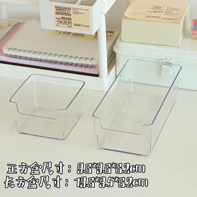 Transparent Storage Box Kitchen Organizer Snack Box Plastic Socks Cosmetics Storage Box Desktop Jewelry Storage Basket detail 6