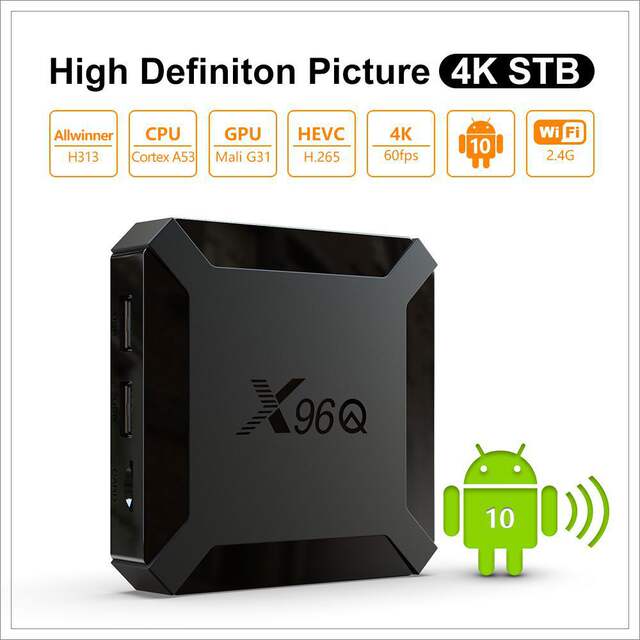 X96Q Cross-border Set Top Box Quan Zhi H313 HD WiFi Native Android 10 Foreign Trade Network Media Player detail 1
