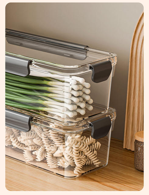 Noodle Storage Box, Sealed Storage Jar, Noodle Bucket Storage Tube, Grain Storage Sealed Jar Box, Highly Transparent detail 11