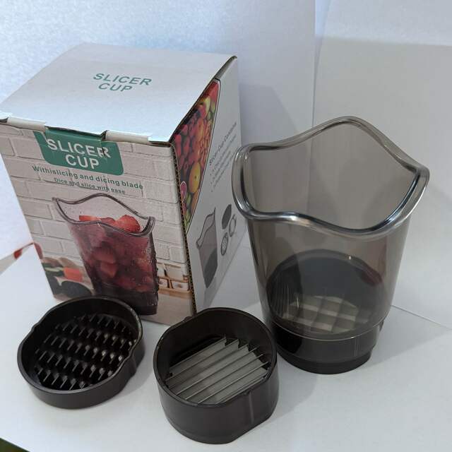 Vegetable and Fruit Slicing Cup, Three-In-One Chopper, Multifunctional Kitchen Tool, Mushroom Dicer, Multi-Purpose Household Use detail 2