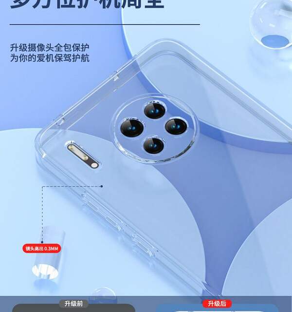 Suitable for Huawei Mate30 Shell Mate30Pro Transparent Shell All-Inclusive Ultra-Thin 30E Soft Shell Men's Anti-Fall Women's Protective Cover detail 7