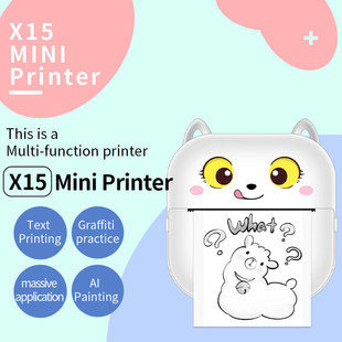 Self-adhesive small portable wireless thermal photo printer pocket student mini wrong label printer detail 4