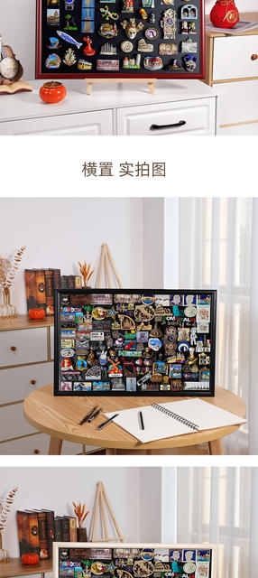Refrigerator Magnet Display Board Magnetic Suction Small Blackboard Wall Storage Photo Frame Collection Wall Hanging Background Board with Bracket detail 7