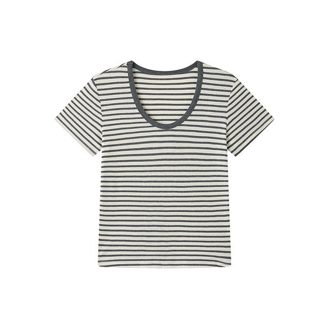 Fenna Fu's New Spring and Summer Silk Base Shirt for Women, Lyocell Short-Sleeve Linen Slimming T-Shirt, Basic Style with a Cool Feel