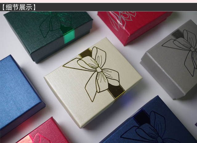 Wholesale paper jewelry packaging box heaven and earth cover gilded silver jewelry color printing bracelet box pendant 7*9 small set box detail 11
