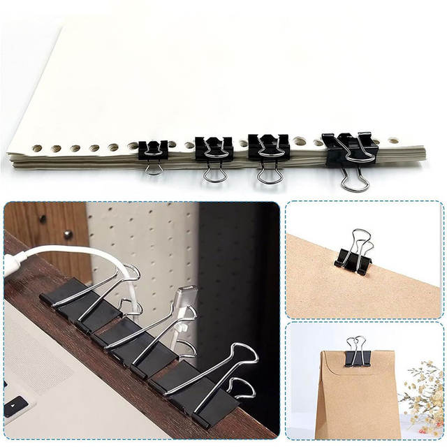 In-Stock Bulk Colored Long-Tail Clips for Document Binding, Loose-Leaf Folders, Office Metal Binder Clips, Student Stationery, and Test Paper Clips detail 7