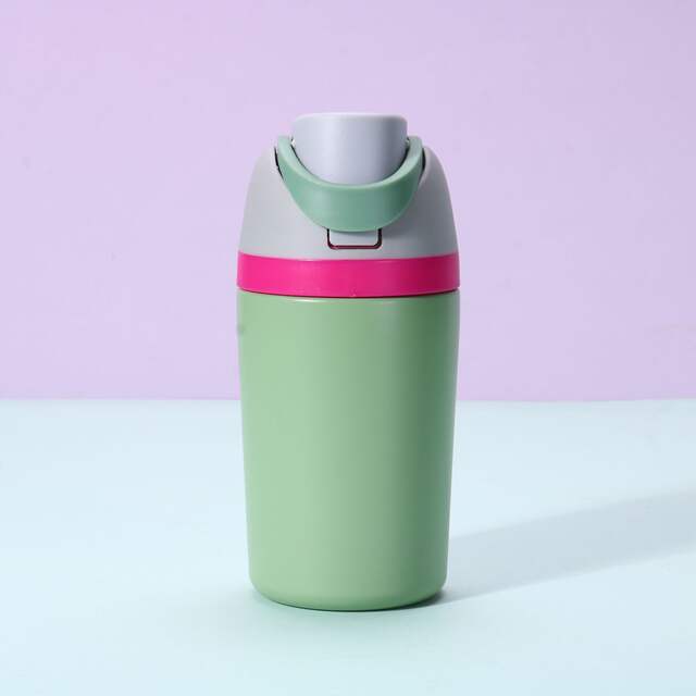 Amazon's New 12oz Sports Water Cup Thermos Cup Customized Portable Mini Kidsren's Double-Drink Thermos Water Bottle detail 12