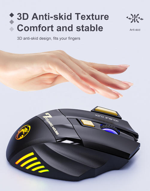 Imice Factory Direct Supply 7-Button Double-Click-Free 2.4g Silent Rechargeable X7 Breathing Light Wireless Gaming Mouse detail 8