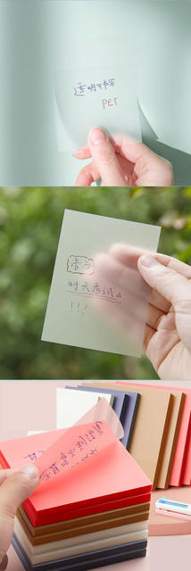 Transparent Post-it Notes High-value Student Notes Sticker Tearable Simple Ins Notes Sticker N Stickers Notes detail 2