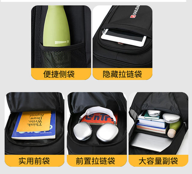New Kangaroo Large-Capacity Computer Bag Business Casual Commuting Outdoor Travel School Bag Student Backpack Simple detail 8