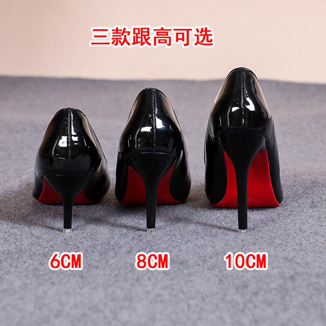 Women's Sexy Black High-Heeled Shoes with Red Soles for Bed Flirting, Women's Single Shoes, 2026 Spring Pointed Toe Stiletto Heels, Women's Shoes detail 2