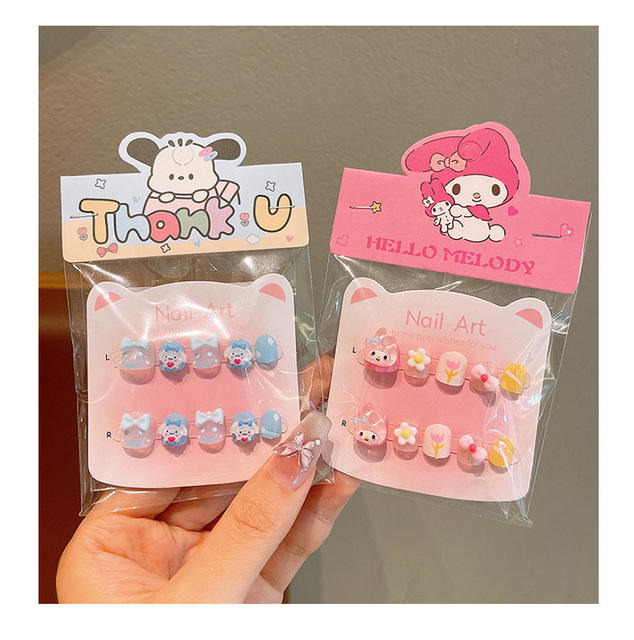 Children's Wearable Nail Stickers for Little Girls, Removable Nail Art Stickers, Girls' Gifts, Nail Patches, Wearable Nails Wholesale detail 8