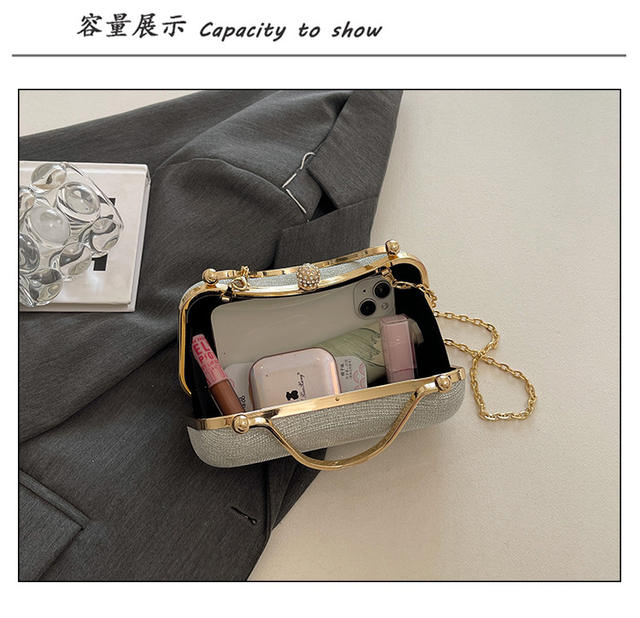 High-End Chain Handbag, Niche Design Women's Bag, Cross-Border New Fashion Chain Bag, Evening Bag, Rhinestone Crossbody Bag detail 11