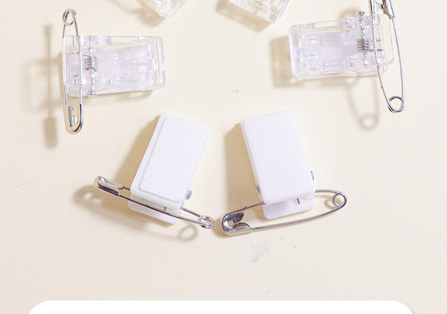Acrylic Plastic Clips Stationery Accessories Transparent Small Adhesive Folders Journal Pp Clips DIY Clip Strips Long Tail detail 2