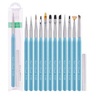 Cross-Border Manicure Line Pen Special Set for Painting Fine Lines, Painted Line Pen, Flower Hook Line Pen, Bjd Facial Pen detail 4