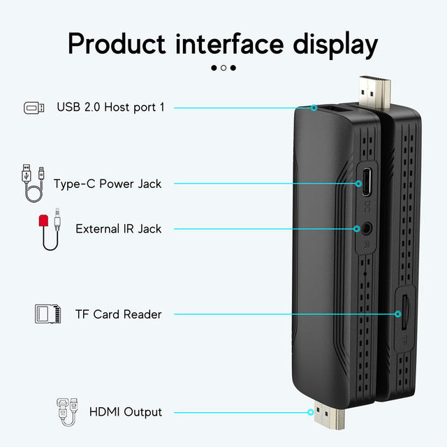Foreign Trade ATV D6 TVSti Android Network Player 4K HD Display Dual Frequency WIFI Connection Quanzhi H313 detail 3