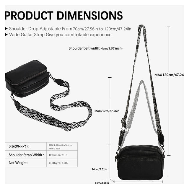 Cross-Border Hot-Selling Women's Bags 2025 New Style Simple and Fashionable Single Shoulder Crossbody Small Square Bag with Wide Shoulder Strap Casual Bag Bags detail 3