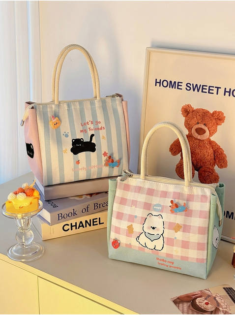 Lunch Box Tote Bag, Insulated and Portable, Lunch Bag for Elementary School Students, Lunch Bag for Office Workers, Thickened Aluminum Foil, High-Looking Lunch Bag detail 9
