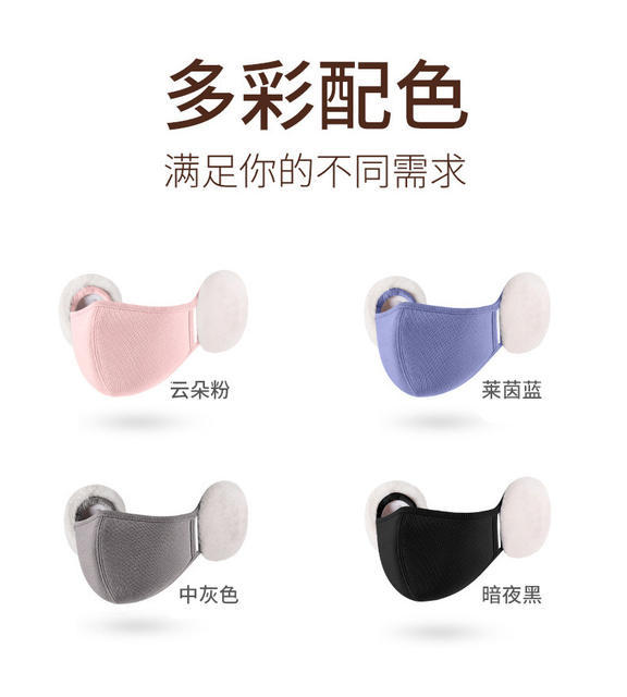 Explosive Cloud Warm Mask Autumn and Winter Two-in-One Women's Windproof Cold-proof Plush fleece-lined Ear Mask Ear Protection Riding Mask detail 9