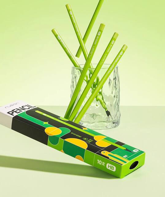 Small Green Rod Black Wood Pencil Thick Core Primary School Students First and Second Grade Special Ring Eye Protection 2B Kidsren Practice Calligraphy and Painting detail 2