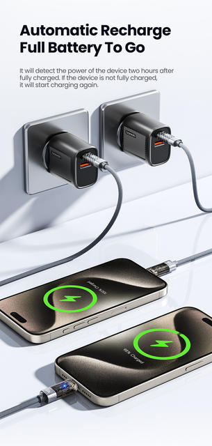 Toocki Mobile Phone Data Cable Transparent Automatic Power-Off 100W Fast Charging Cable Suitable for Huawei Xiaomi Charging Cable detail 4