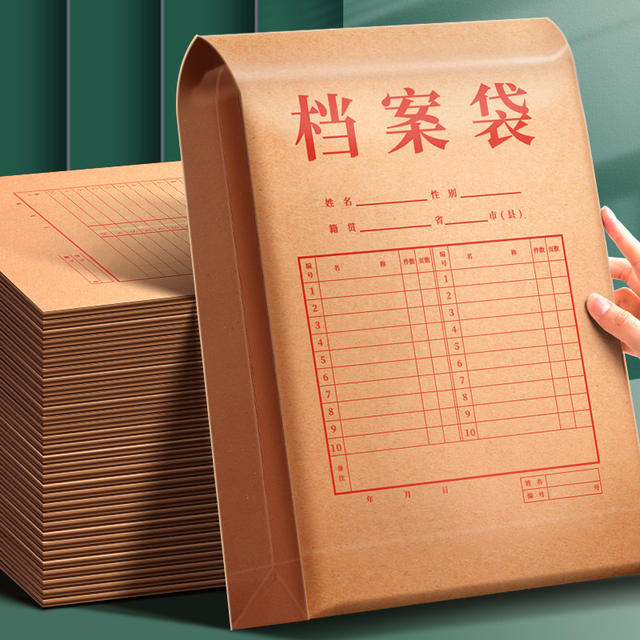 Kraft paper file bag thickened 250 paper file bag 4 information bag large capacity bid file thickened storage bag detail 4
