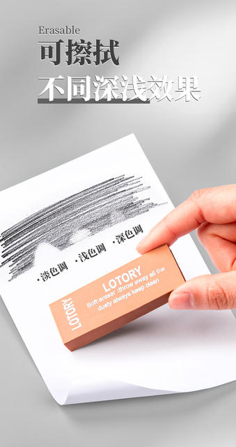 Old man's head rubber wholesale sketch painting high-gloss studio eraser supplies a box of primary school students learning stationery detail 6