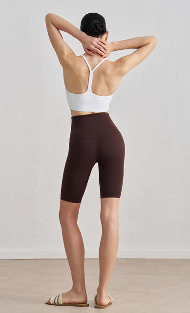 Huanpan Summer Yoga Shorts High Elastic High Waist Hip Lifting Five-Point Tight Sports Fitness Outdoor Cycling Shorts for Women detail 12